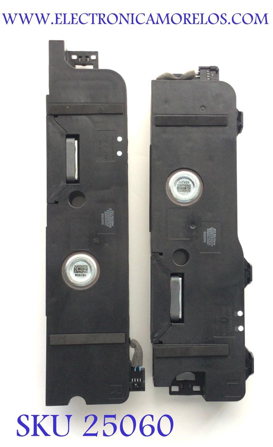 KIT DE BOCINAS ORIGINAL PARA TV LG 2 PIEZAS / NUMERO DE PARTE EAB64948313 / N2A20Q / ABS-GF20FR / EAB64948314 / MODELO OLED77CX9LA / OLED83C4AUA